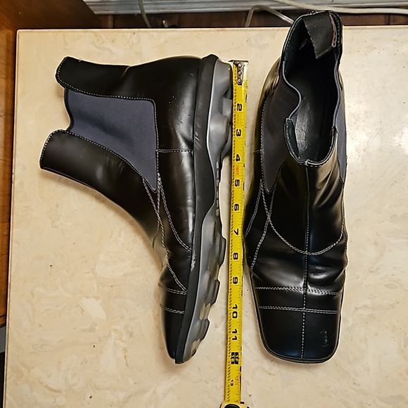 Miu miu Bubble Sole Boot leather black prada dress boots square toe bubble sole - Picture 12 of 16